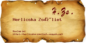 Herlicska Zsüliet névjegykártya